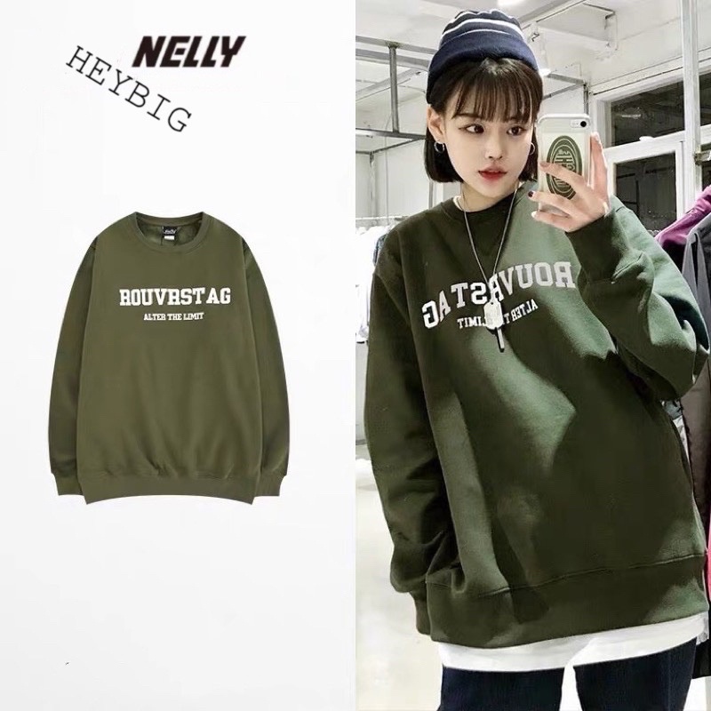 Áo Sweater  Nelly Heybig chất nỉ bông form rộng dành cho nam và nữ ROUVRSTAG