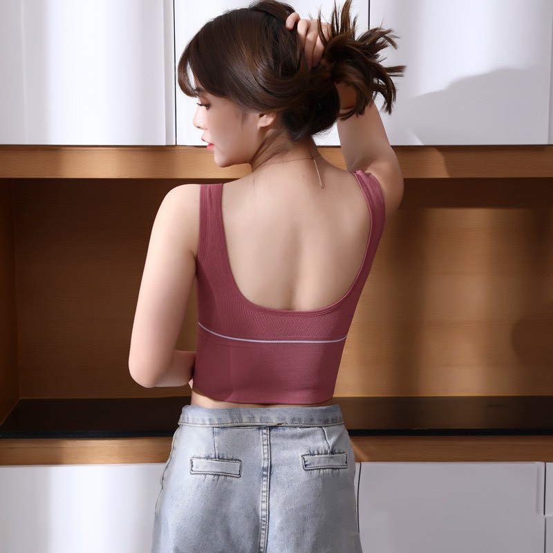 Áo Bra thể thao tập gym Yoga aerobic - Áo lót mút mỏng tháo rời mặc đồ hở lưng | BigBuy360 - bigbuy360.vn