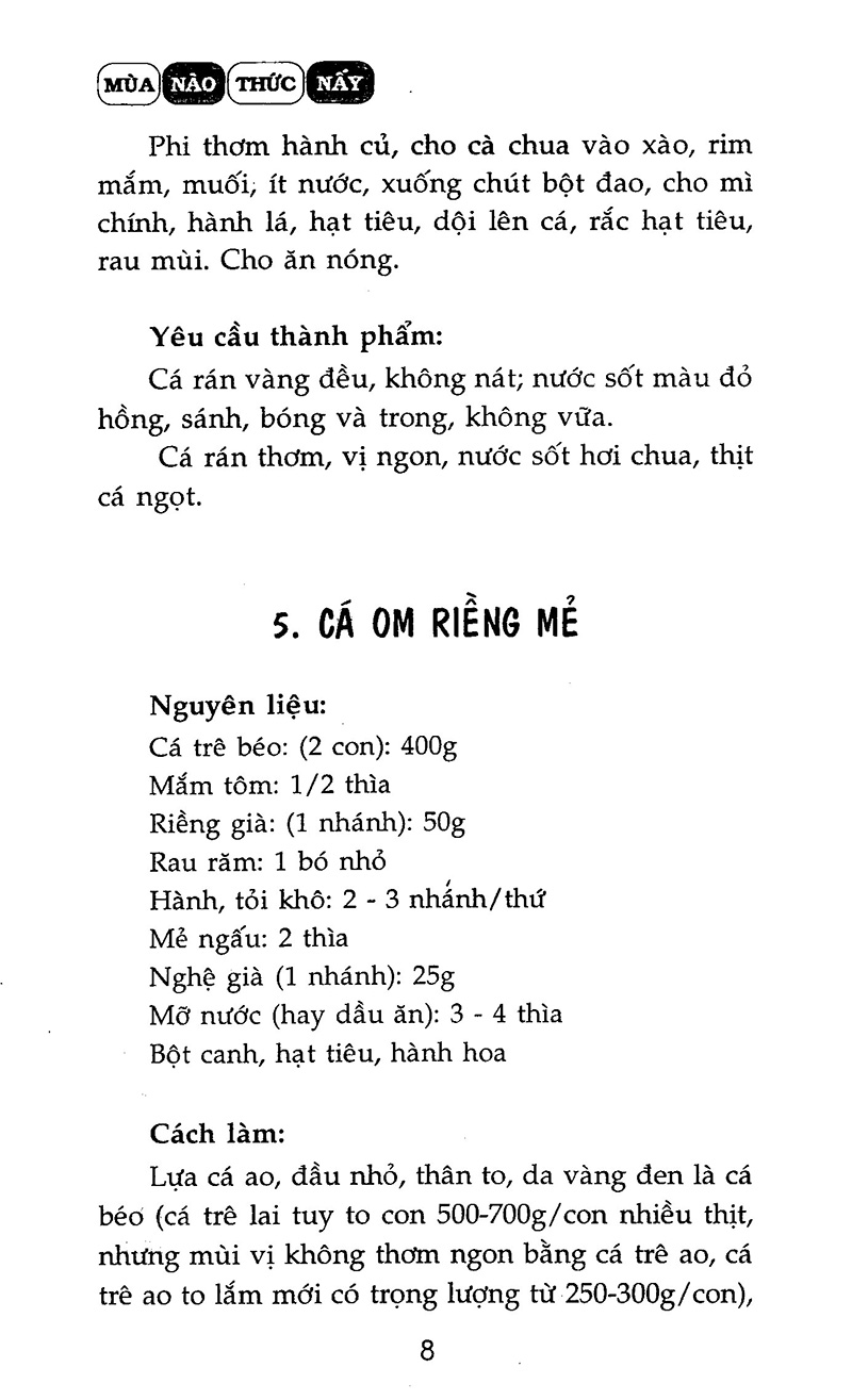 Sách Món Ăn Mùa Xuân (Tái Bản)