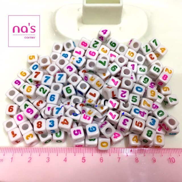 25gr hạt nhựa số xâu vòng nhiều mẫu