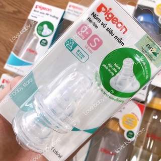 Núm Pigeon silicone bình cổ hẹp (S-M-L-Y) vỉ 2 cái
