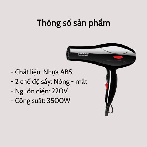 Máy sấy tóc  Máy sấy cầm tay tạo kiểu công suất lớn 2 chiều 3 chế độ nóng lạnh tiện lợi giá rẻ (Giao màu ngẫu nhiên)