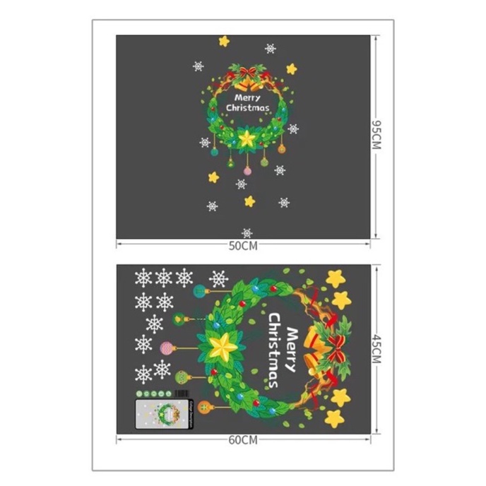 Decal Trang Trí Noel - Vòng trang trí tường nhiều mẫu đặc sắc