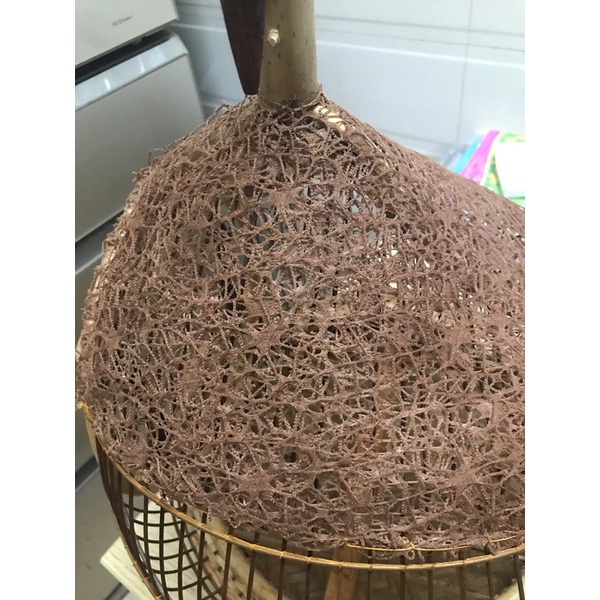 LỒNG GÁY ĐAN LỢP SƠ MÂY MỎ HẠC loại đẹp kèm phụ kiện