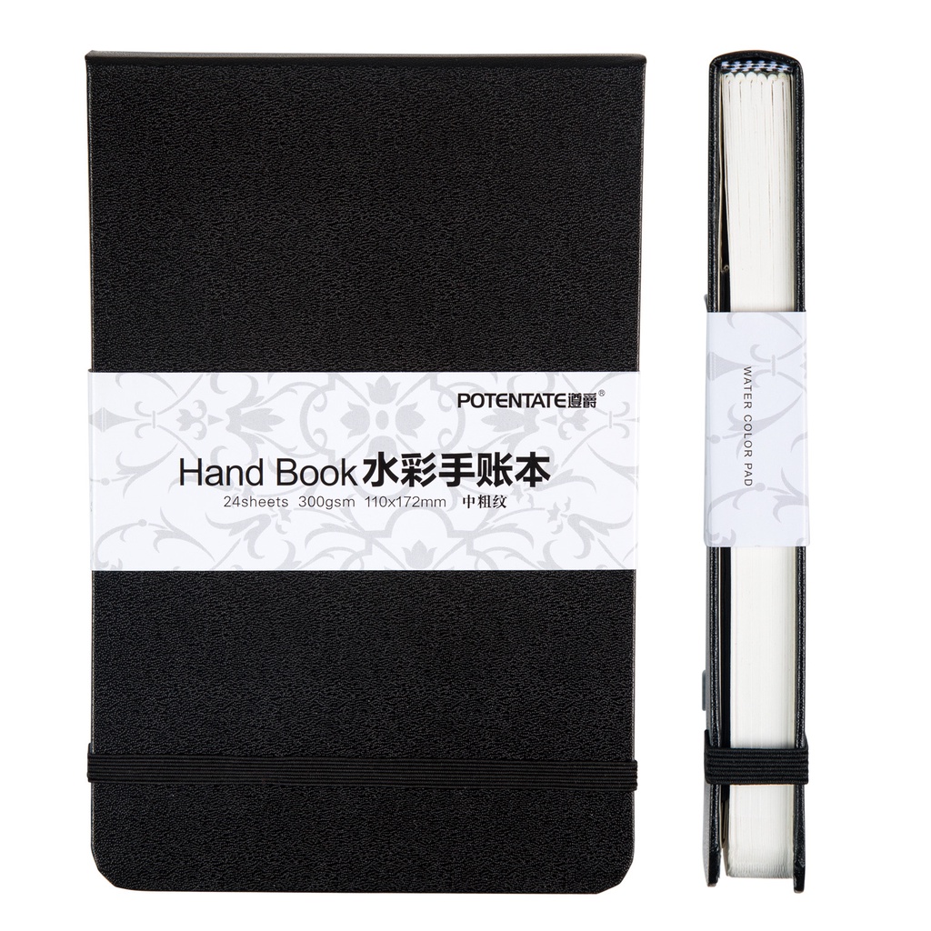 Sổ tay Potentate 24 trang giấy 300 gsm 2 kích thước dùng vẽ tranh màu nước
