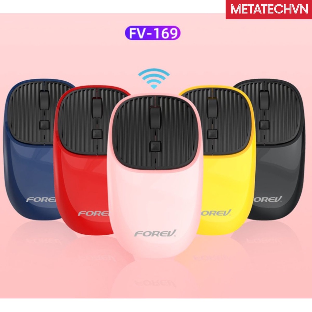 Chuột không dây FV169 cao cấp sạc pin cỡ nhỏ siêu nhẹ kết nối nhanh tương thích nhiều thiết bị