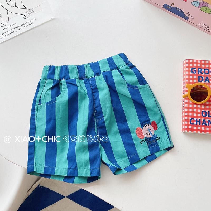 Bộ Đồ 2 Mảnh Áo Tay Ngắn Và Quần Ngắn Bằng Vải Cotton Nguyên Chất In Hình Voi Phong Cách Nhật Bản Thời Trang Mùa Hè Dành Cho Bé Trai Gái 2022