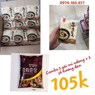 5 gói mì udong tươi kèm 2 gói sốt tương đen