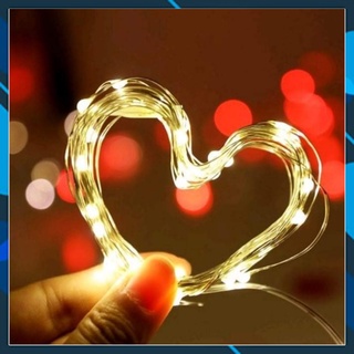 Đèn led đom đóm, đèn fairylight màu vàng 2m