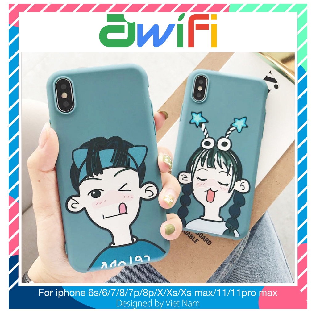 Ốp lưng iphone boy girl trơn 5/5s/6/6plus/6s/6splus/7/7plus/8/8plus/x/xr/xs/11/12/pro/max/plus/promax - Awifi Case G2-4