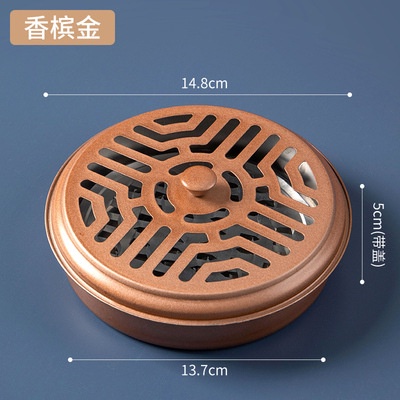 Hộp Đựng Nhang Trầm Hình Tròn Bằng Sắt Rèn Chống Gió Chống Gió Chống Lửa Cho Hộ Gia Đình Ngoài Trời Cr