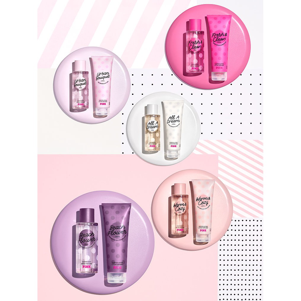 XỊT THƠM PINK VICTORIA'S SECRET MIST 75ML WARM & COZY | FRESH & CLEAN | BEACH FLOWER | URBAN BOUQUET