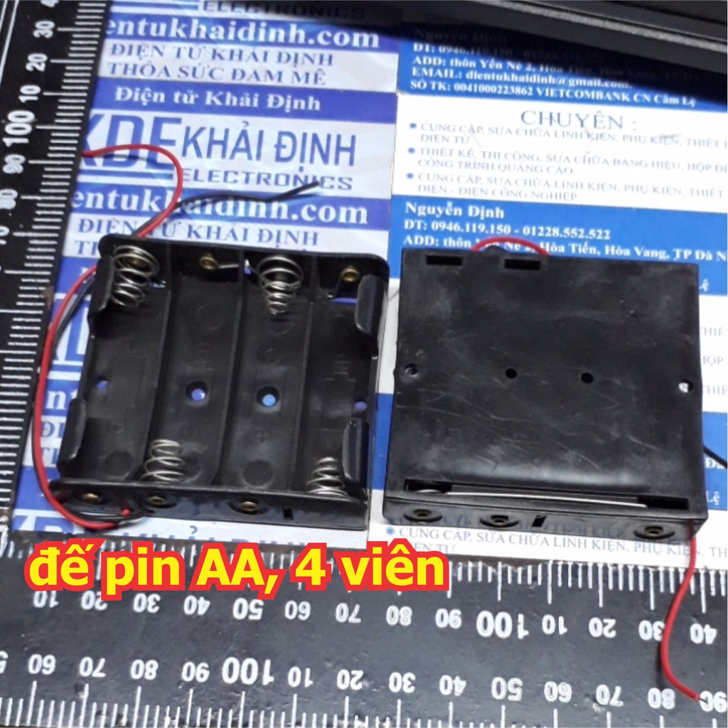 hộp, đế pin, khay đựng pin AA 1/2/3/4 viên kde2437