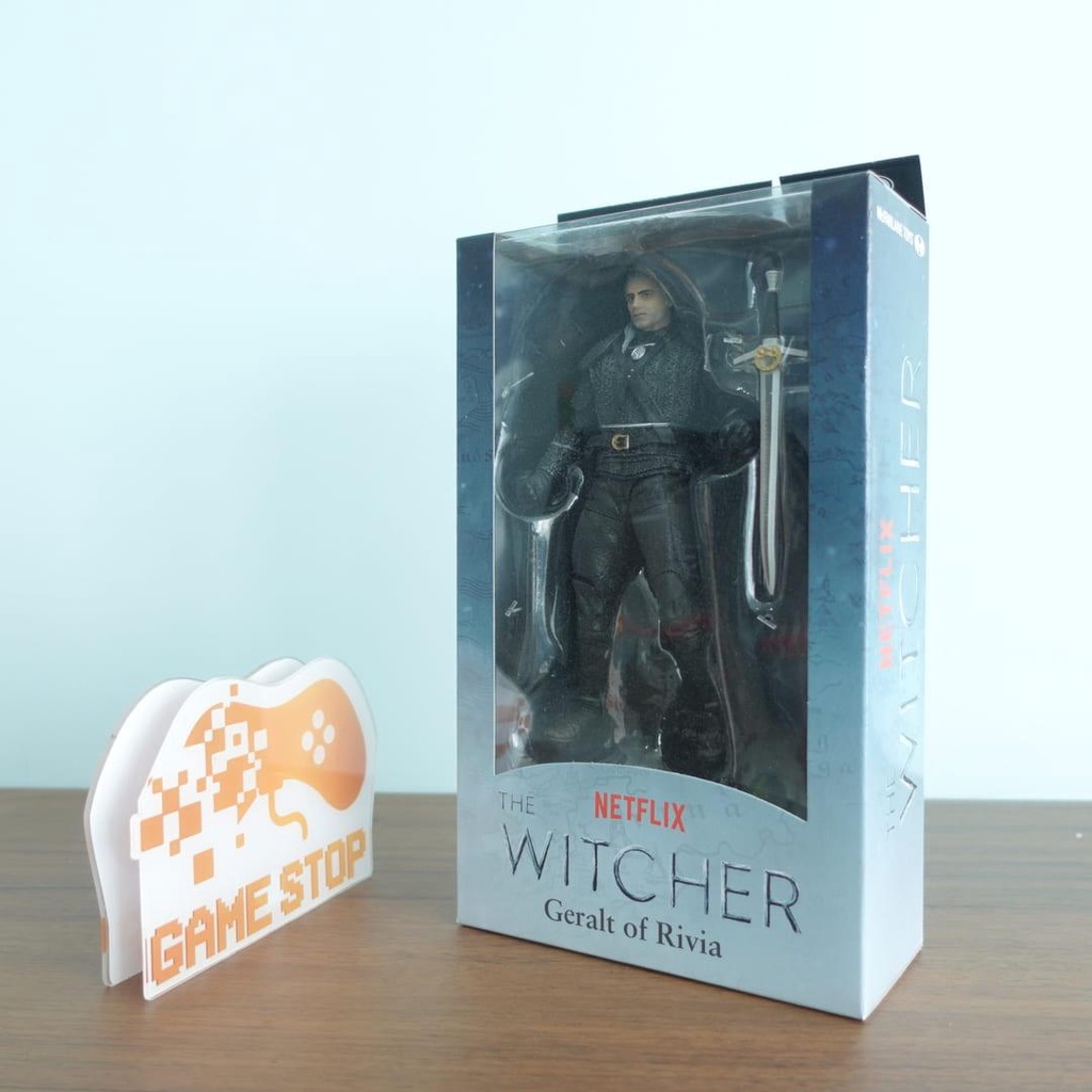 Mô hình The Witcher Geralt of Rivia 18cm Witcher Netflix Season 1 Mô hình có khớp Nhựa PVC, ABS CHÍNH HÃNG MỸ TWMF09