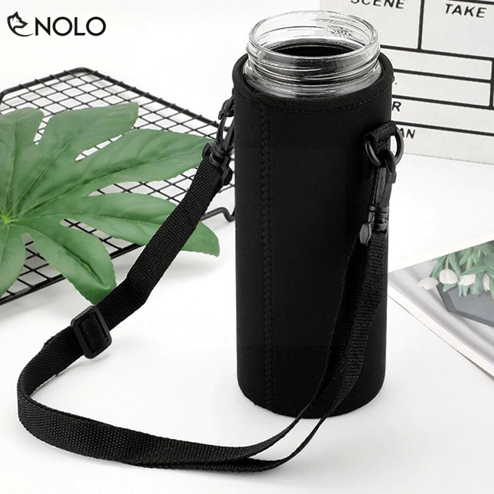 Túi Đựng Bình Giữ Nhiệt Có Dây Đeo Cho Bình Có Dung Tích Dưới 1000ml Đường Kính Đáy 8cm Chất Liệu Vải Poly Co Giãn Tốt