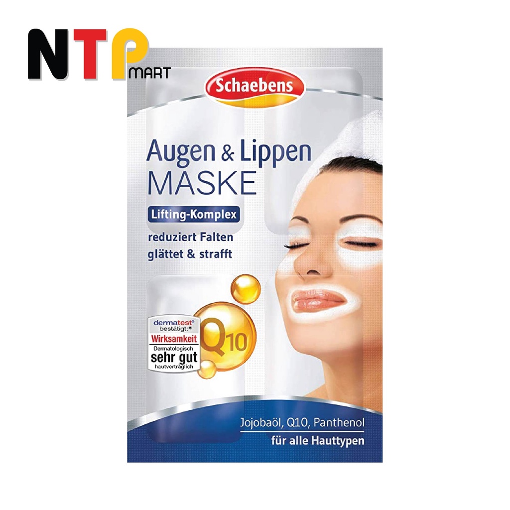 Mặt nạ dưỡng da Schaebens Augen & Lippen dành cho Mắt và Môi gói 6ml nhập khẩu Đức