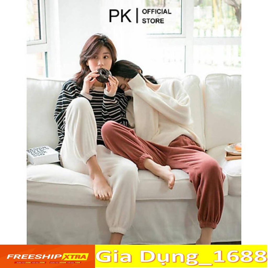 Quần ngủ nữ CAM KẾT CHUẨNjogger bông giữ nhiệt mùa đông chất liệu nỉ ấm