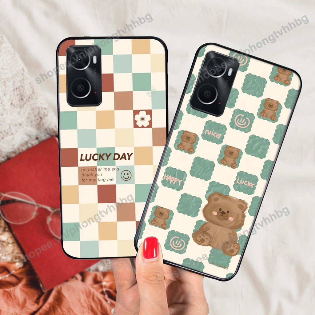 Ốp lưng Realme 9i / Realme 9 pro trái tim gấu thể thao , smile mặt cười cực cute
