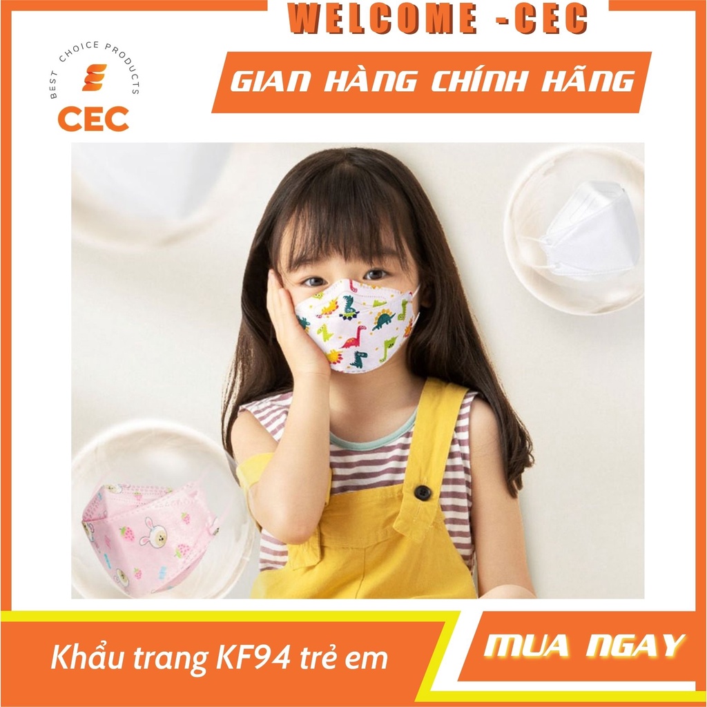 (Combo 10 cái) Khẩu trang 4D Mask KF94 trẻ em, bé trai, bé gái từ 2-8 tuổi có 4 lớp kháng khuẩn TTK94 [CEC Store]