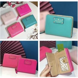 TNS-Ví ngắn cầm tay có ngăn tiền dài Kate spade-chất da mềm xịn sò-tone màu sáng