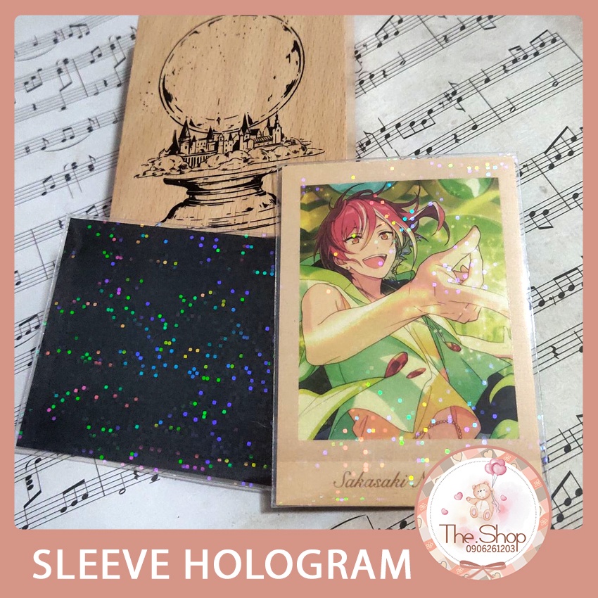 Sleeve Hologram Bọc Bảo Vệ Thẻ Bài Hiệu Ứng Chấm Tròn - Set 50 Chiếc