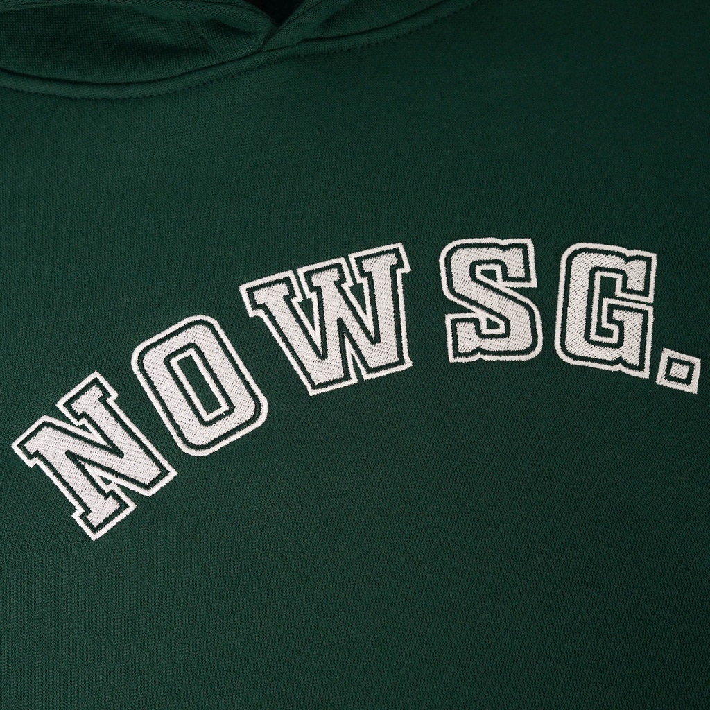 Áo khoác nỉ NEEDS OF WISDOM Pullover University Hoodie - Green - Local Brand Chính Hãng