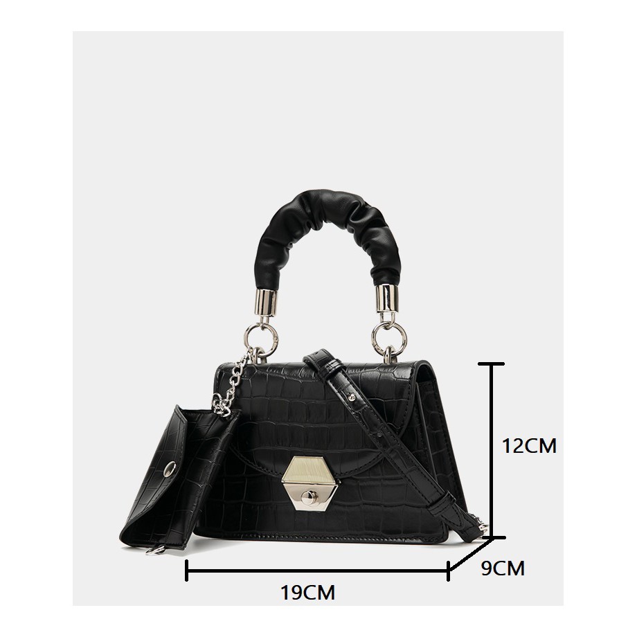 Túi xách nữ đeo chéo vân cá sấu kèm theo ví siêu xinh TX08 túi xách đeo vai | BigBuy360 - bigbuy360.vn
