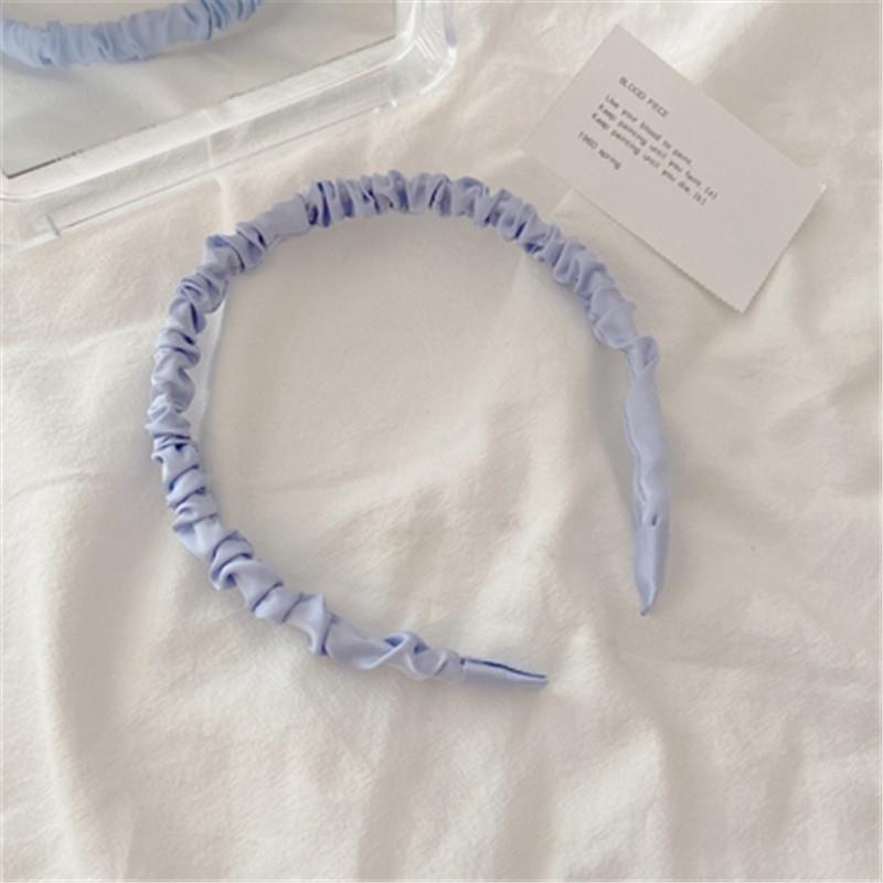 Băng đô cài tóc chất vải chiffon nhún bèo phong cách Hàn Quốc