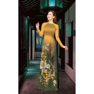 ÁO DÀI TRUYỀN THỐNG IN CÁ LẬP THỂ CAO CẤP - KHÔNG KÈM QUẦN