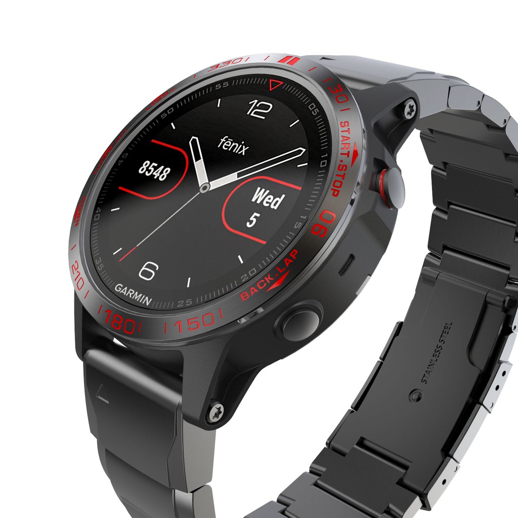 Khung Thép Không Gỉ Bảo Vệ Mặt Đồng Hồ Garmin Fenix 5