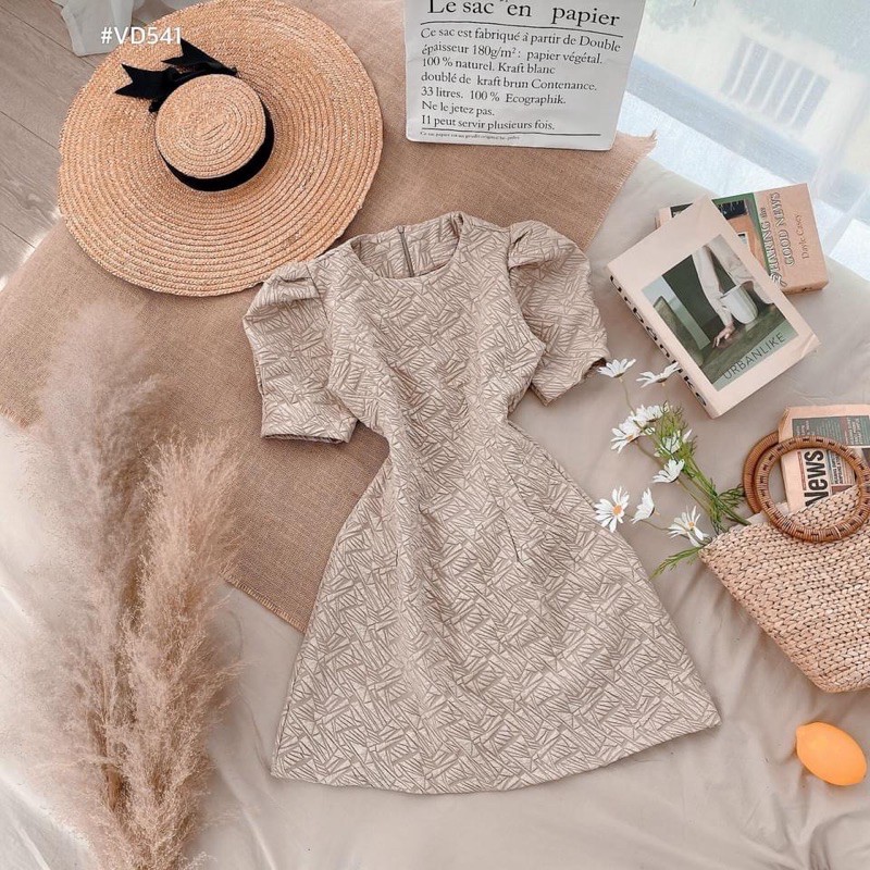 Váy gấm xoè 2 chi tiết