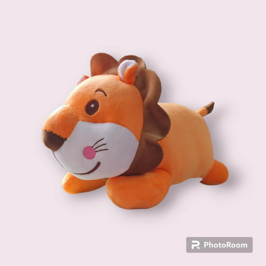 THÚ BÔNG SƯ TỬ NẰM SIÊU MỀM SIÊU CƯNG  GỐI ÔM SƯ TỬ DỄ THƯƠNG ĐÁNG YÊU CHẤT VẢI MIMNISO MỀM MỊN, AN TOÀN