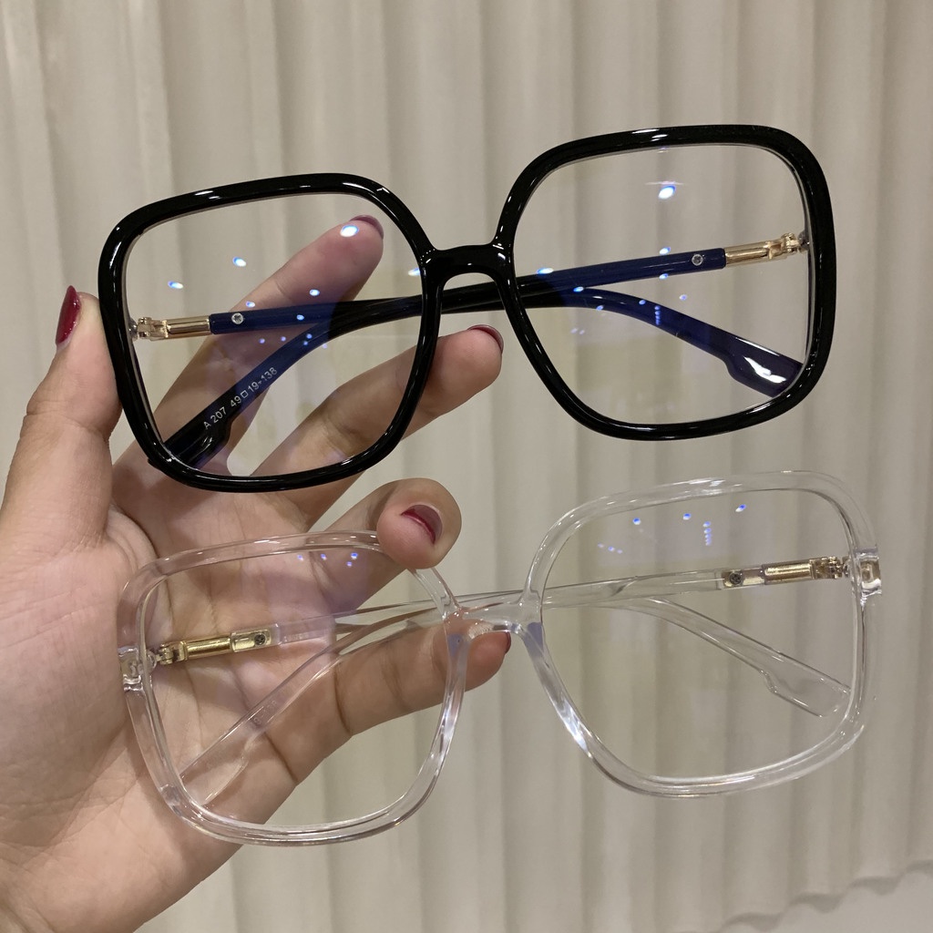 Mắt Kính Gọng Vuông Lớn Phong Cách Hàn Quốc Cá Tính