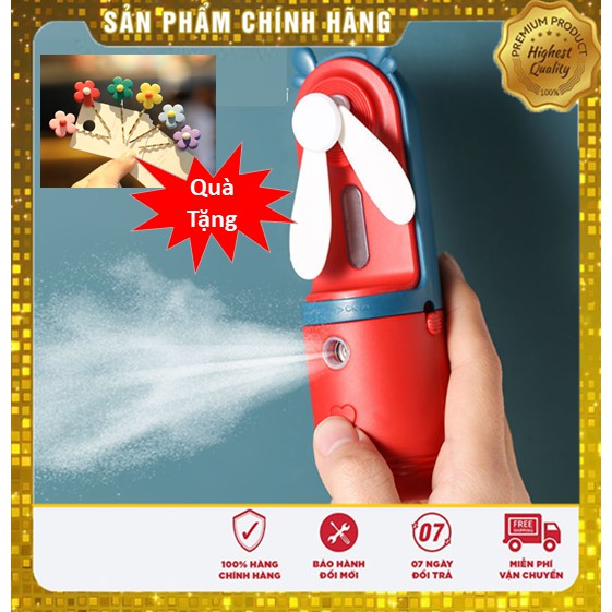QUẠT PHUN SƯƠNG MINI [FREESHIP-HOÀN XU] Tích Điện Cầm Tay Gấp Gọn Chính Hãng Cao Cấp