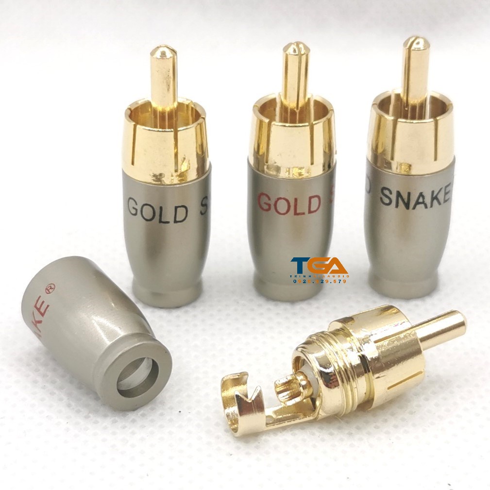 Jack rắc Hoa sen, AV, RCA Gold snake nhỏ, sử dụng cho dây 4mm