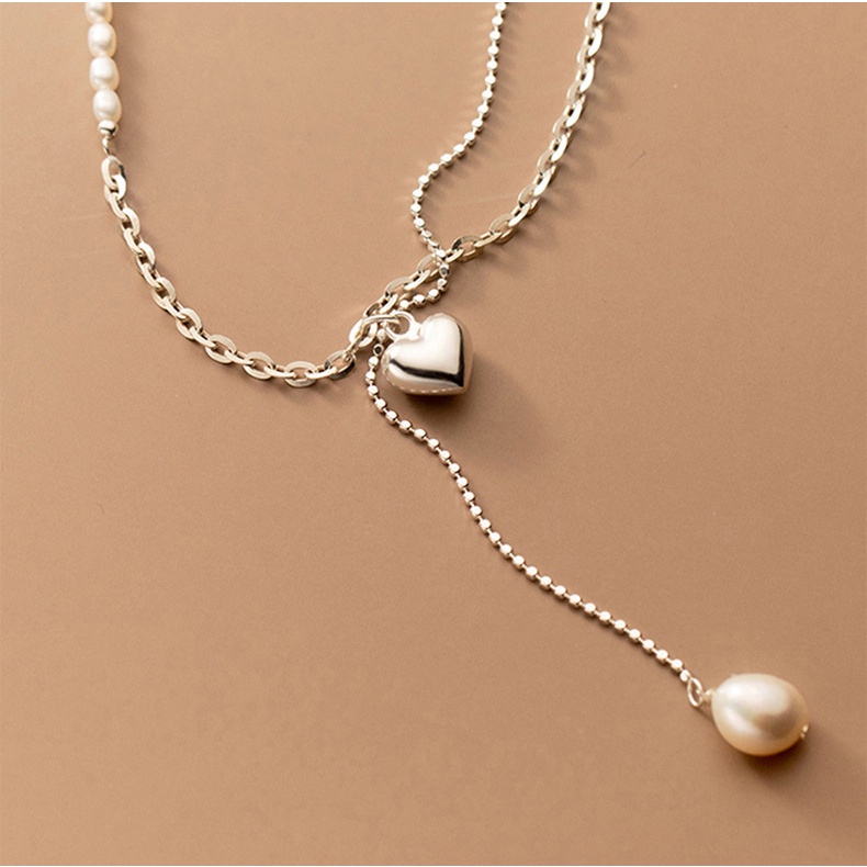 V.I.T House | Dây chuyền S925 tim đá bạc