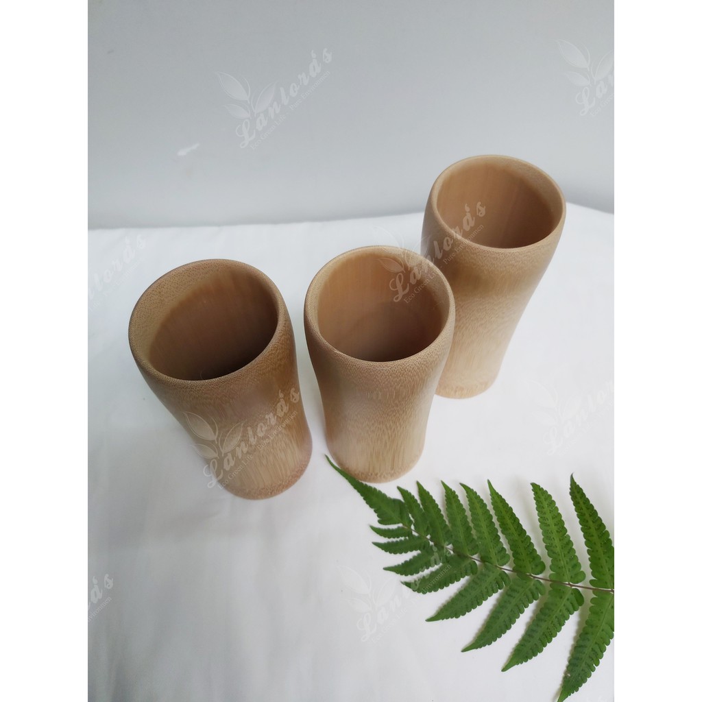 Cốc uống bia bằng tre cao 16.5cm