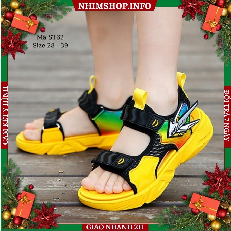 Sandal bé trai Robot chiến binh màu vàng năng động và cá tính cho trẻ em 4 - 12 tuổi đế siêu nhẹ chống trơn cao cấp ST62