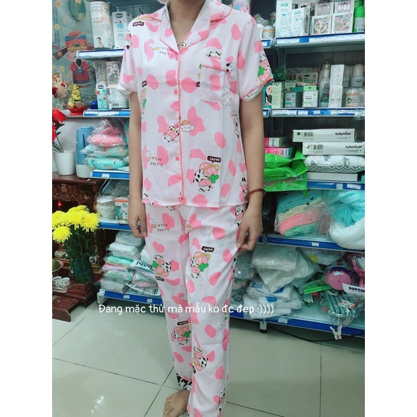 Bộ mặc nhà cao cấp tay cộc quần dài