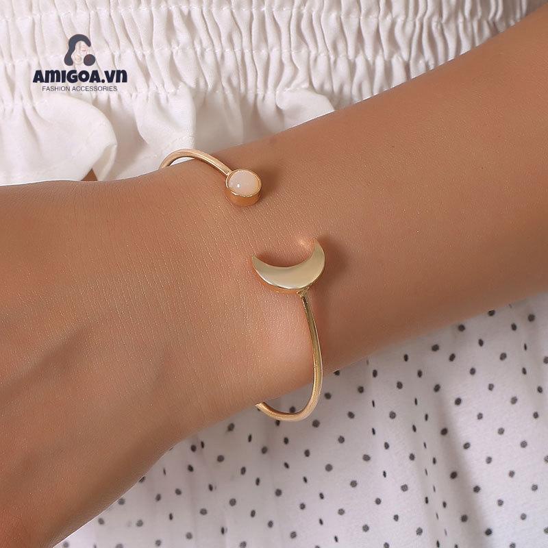 Vòng Tay Hợp Kim Mặt Trăng/Mặt Trăng Thời Trang