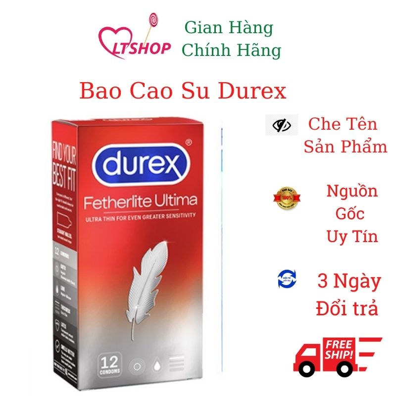 Bao Cao Su Durex Fetherlite Ultima  siêu mỏng 12 bao