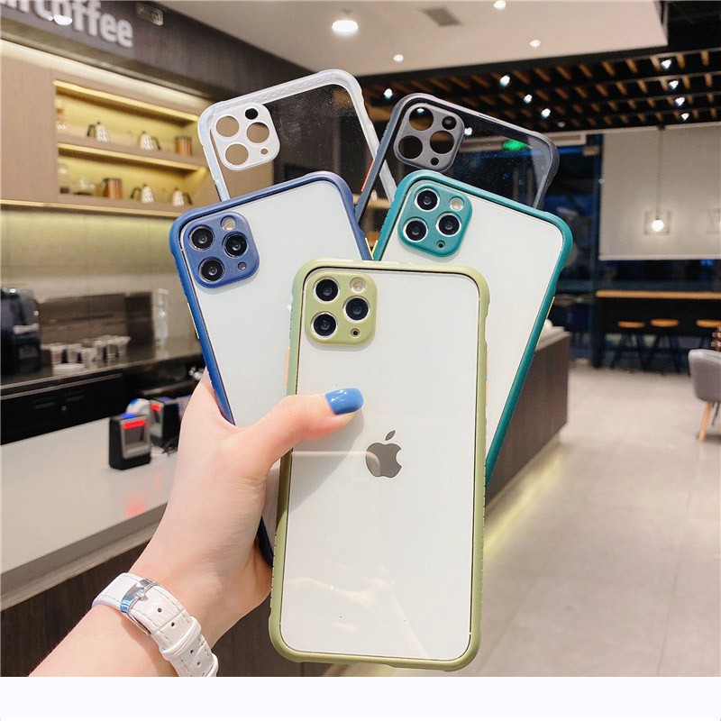 Ốp Lưng Trong Suốt Bảo Vệ Camera Cho Iphone 12 11 Pro Max Xs Max X XR 6 6s 7 8 Plus KF003