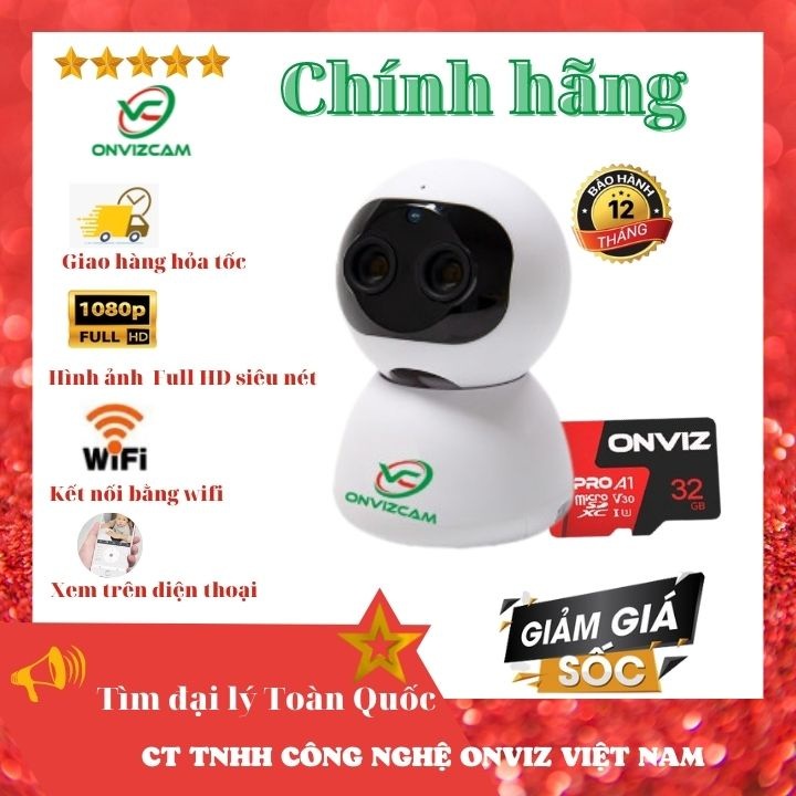 Camera không dây ONVIZCAM RB20 / CC2023 - camera full HD 1080P- xoay 360° Nhìn biển số, siêu Zoom camera carecam