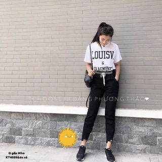 Quần baggy cạp kẻ bo gấu -KT
