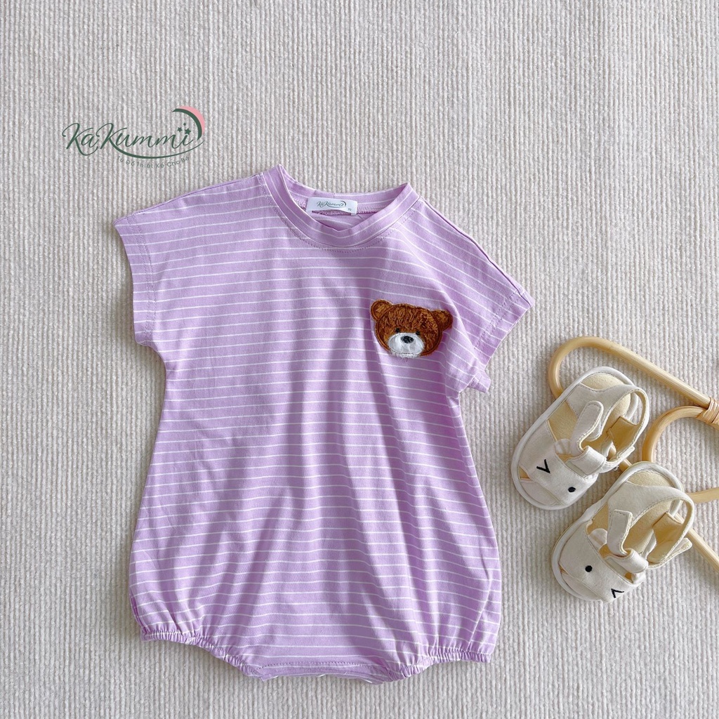 Body cotton tay liên mặt gấu KM22-BD209 Kakummi