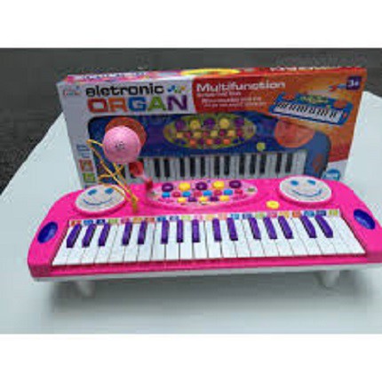 Đồ chơi đàn organ có mic hát cho bé tập làm ca sĩ loại to nhiều phím, có các bản nhạc demo siêu hót, do choi danh dan