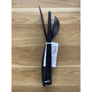 Bộ dụng cụ nhà bếp 3 món muôi múc canh muôi lật cái gắp Ikea Gnarp màu đen