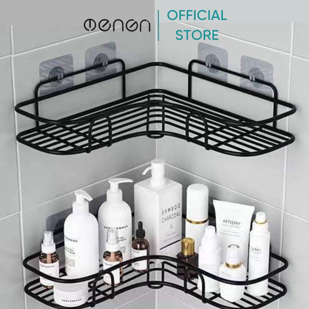 Kệ Góc Nhà Tắm OENEN Dán Tường Siêu Dính Chất Liệu Thép Không Gỉ Đa Năng