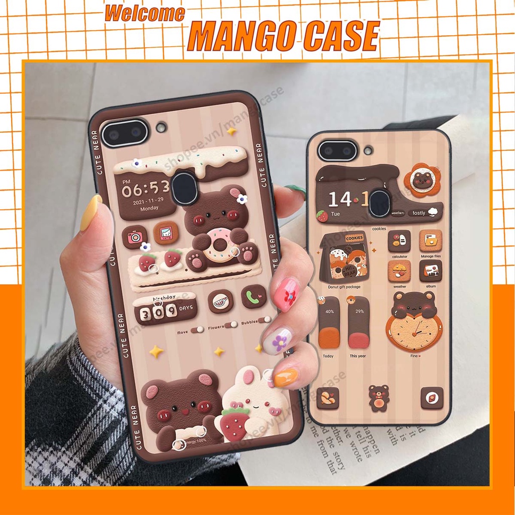 Ốp lưng Realme 1 / 2 hình gấu, thỏ, đồng hồ cute dễ thương