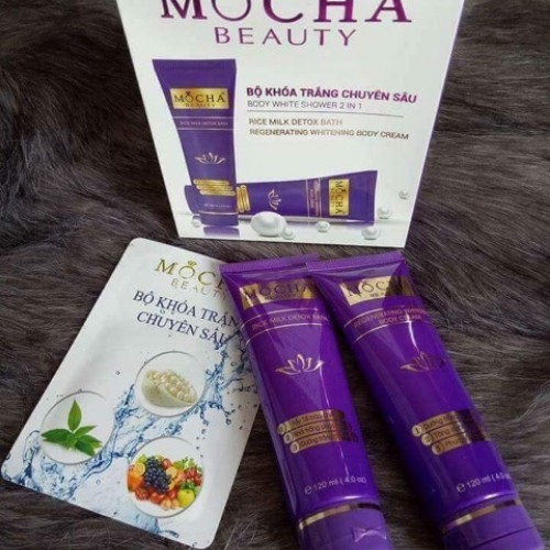 Bộ Sữa Tắm Trắng Tái Sinh Khóa Trắng Chuyên Sâu MOCHA Vị Cứu Tình Của Làn Da Đen Lỳ 120ml